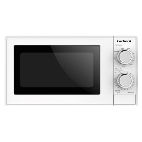 Corberó - Microondas Libre Instalación | CMICG251GW | 700W Potencia | Función Grill | 6 Niveles Potencia | Temporizador 30 Min | Plato Giratorio 245mm | Blanco/Inox