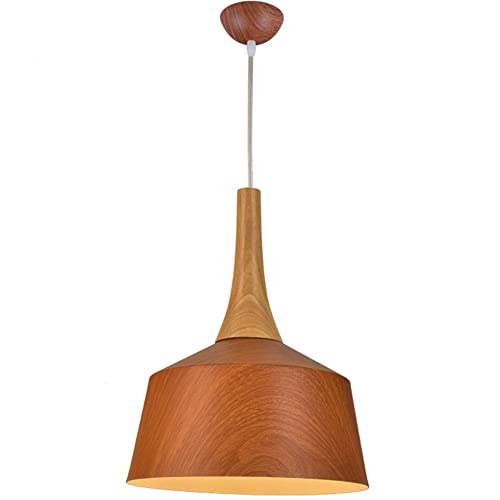 CSSYKV Candelabro De Comedor De Metal Creativo Candelabro De Color De Madera De Imitación Personalidad Lámpara Colgante Simple Lámpara De Araña De Barra E26 Lámpara Colgante De Techo Lámpara Colgante Cover