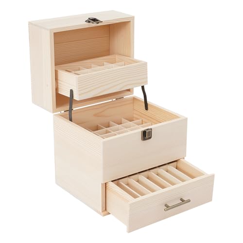 Boîte en bois pour huiles essentielles et maquillage | Votre salon d'aromathérapie à la maison