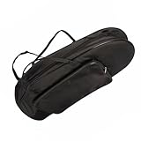 Black Padded Baritone Horn Gig Bag - Heavy-Duty Oxford Carrying Case with Adjustable Shoulder Strap, Hand...