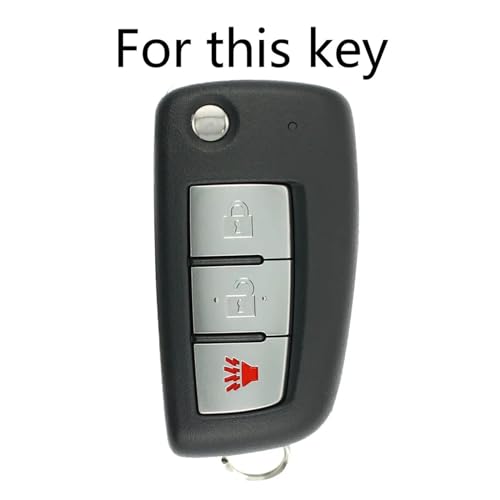 Coque de clé Nissan Rogue en silicone à 3 boutons pour protection optimale
