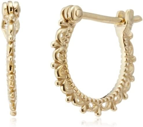 sowi (ソーイ) レース フープ ピアス (イエローゴールド K10 / レースモチーフ) おしゃれ ゴールド 上品 ジュエリー アクセサリー ギフト プレゼント 309E0054