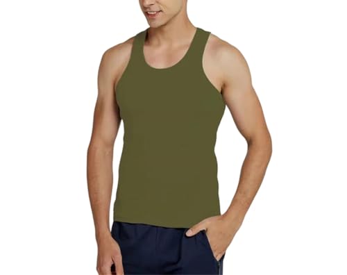 Camiseta de culturismo para hombre sin mangas transpirable de algodón