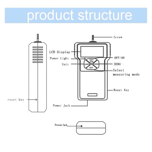 Dynamomètre portable ELK-500N jauge de force numérique à affichage LCD - 5