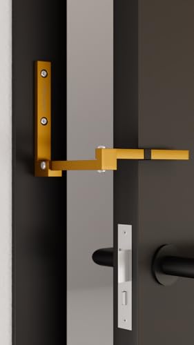 Scheffinger Türsicherung V77 robuste Konstruktion maximaler Widerstand zuverlässiger Schutz gegen Einbruch für Haustüren in der Farbe Perlgold