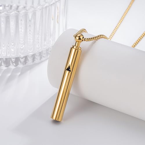 Breathing Easy Necklace, Mindfulness Breathing Stainless Steel Pendant for Stress Relief, Anxiety Management & Smoking Cessation Aid, Intricate Engraving for Men Women2