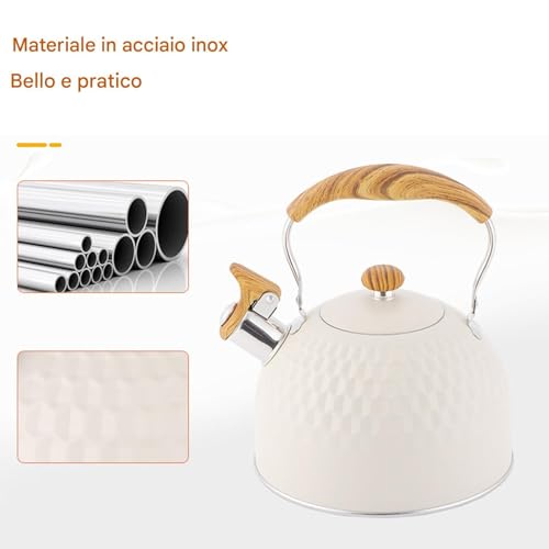 Casserole de 2,5 litres pour cuisine anti oubli à sifflet