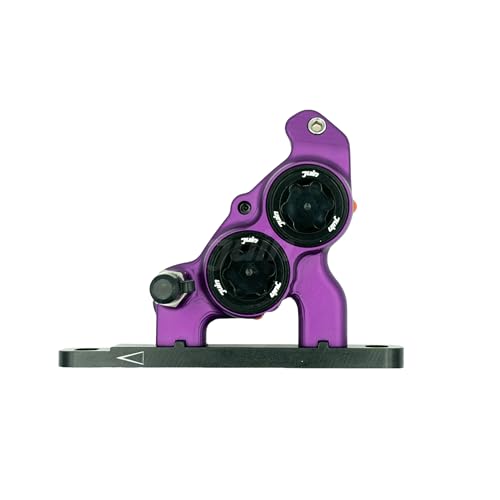 Juin ETF Road Bike Hydraulic Disc Brakes, 140mm, Mineral Oil, Purple