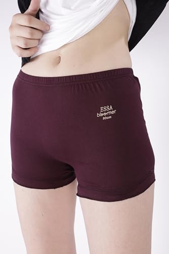 Image of ESSA Women's Bloomer | Full Coverage, 100% Cotton, Hosiery, Mid Waist | Inner Elastic Waistband | Underwear, Innerwear, Boyshorts | Solid (Combo Pack of 4) (Multicolour)