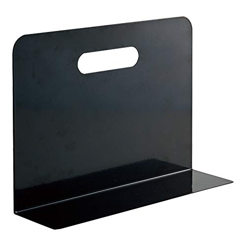 Serre-livres magnétique large LIHIT LAB noir A7352-24 de 8,1 x 29,7 cm