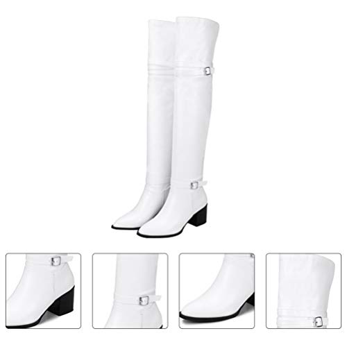 Generic Boxas Longas Do Eixo Mulheres Overmanhes Boxas Clássicas Com Sapatos de Inverno de Couro Cal