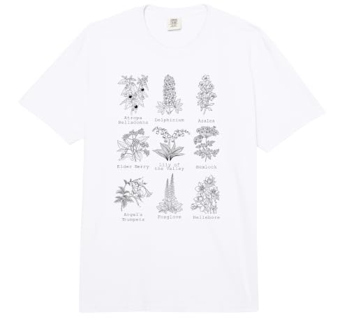 Poisonous Plants Identification Dark Cottagecore Comfort Colors Adult Heavyweight T-Shirt