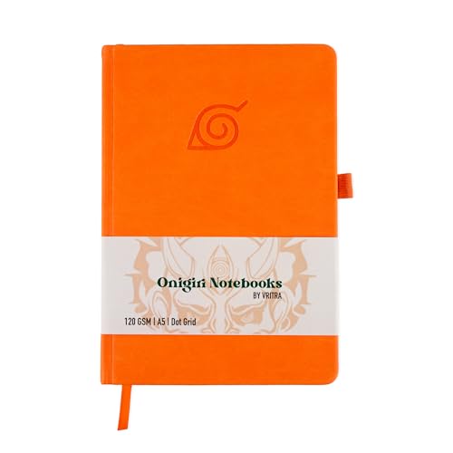 Journal intime en cuir motif feuille d'orange carnet anime