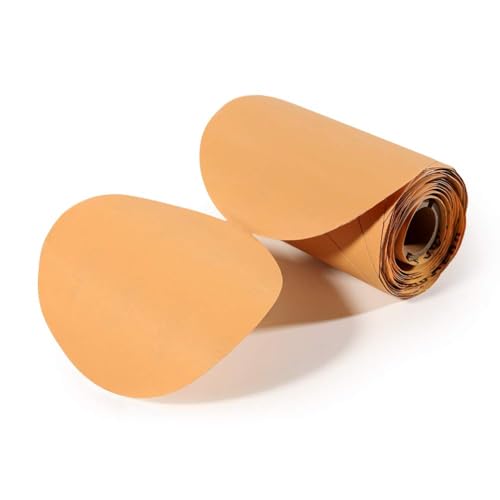 Image of SPEEDWOX 100 Pcs 500 Grit Sandpaper Roll 5 inch Round Sanding Discs Adhesive Back PSA Sticky Back No Hole Stick and Sand Sandpaper for Wood, Auto Body Repair, Marine, Paint, Metal and Plastics
