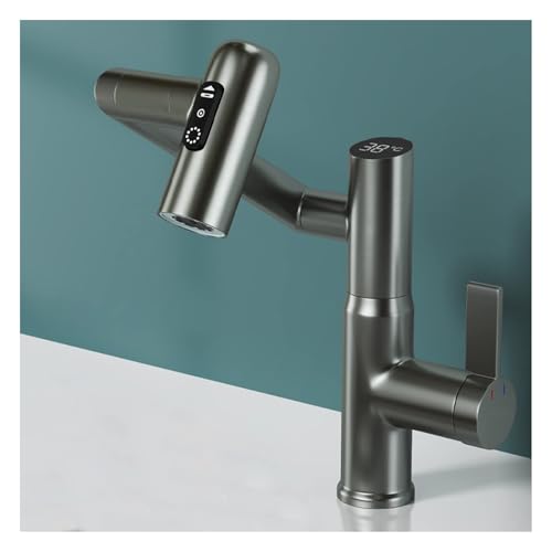 Robinet de salle de bain rotatif 1080° évitant les brûlures avec affichage