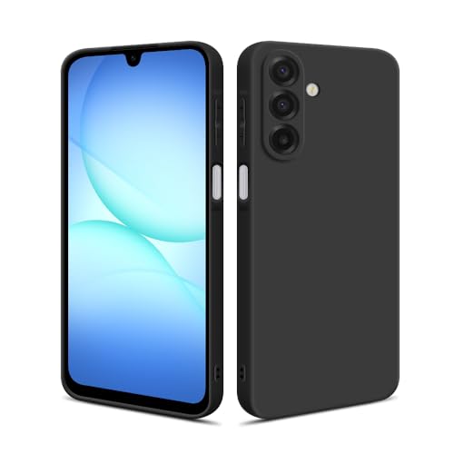 HSP Hülle für Samsung Galaxy A17 4G / 5G – Matt, Stoßfest und Passexakt | Durchgefärbtes TPU Silikon Hülle mit Kameraschutz, Anti-Fingerprint und Staubschutz – Schwarz