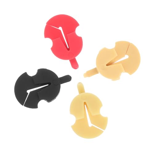 GOOHOCHY 4Pcs Practical Rubber Violin Mutes for Quiet Practice Durable Flexible Violin Silencers for Beginners and present Giving