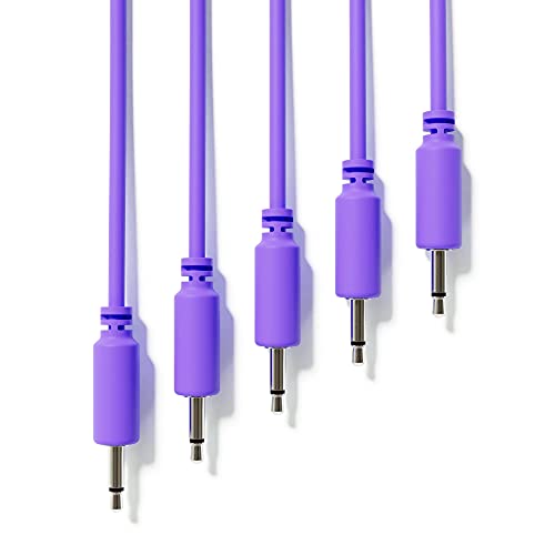 Câble patch Eurorack pourpre 3.5mm de haute précision en pack de 5