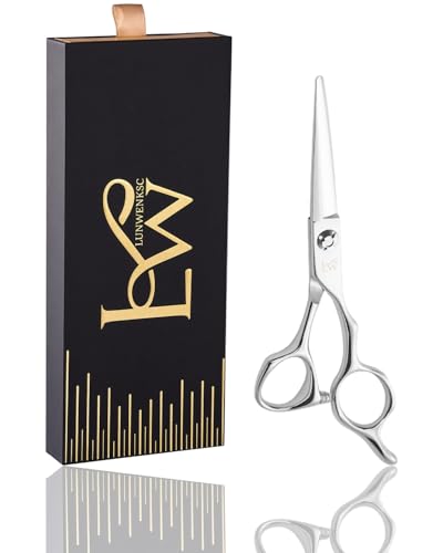 LUNWENKSC Professional Hair Cutting Scissors 5.5" Hair Shears Barber Scissors,
