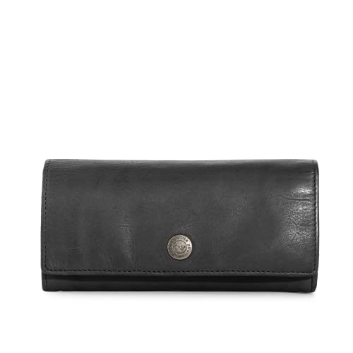 Cas8 Portmonee Damen Melody, Geldbörse Leder mit RFID-Schutz, Damengeldbörse groß, kompakt, Portemonnaie für Frauen, Geldbörse für den Alltag, Business und Freizeit