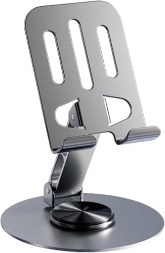 EBuzz Metal Stand 360 Degree Rotation Portable Holder Desk Mobile Phone Holder Foldable Tablet Stand Mobile Phone Stand Compatible for Mobile Phones & Tablets and Other (S758 Metal, 1, Pack)
