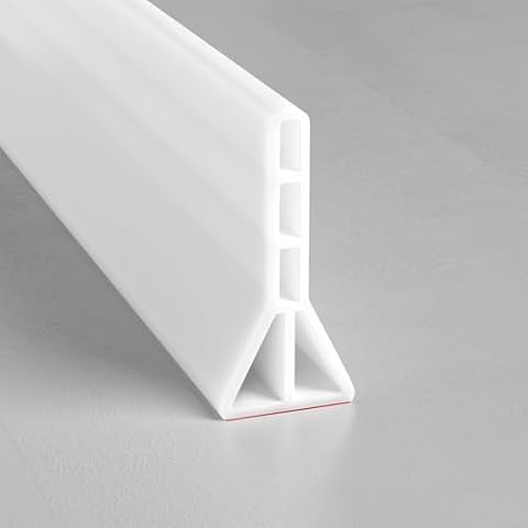 3" High Shower Threshold Water Dam, Collapsible Shower Water Barrier Stopper Dam, Shower Water Barrier Dam for Wet and Dry Separation Cover