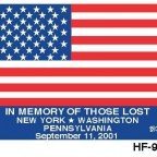 10 In Memory of Those Lost - September 11 Hardhat Stickers T-33