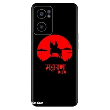 Gadget Gear Vinyl Skin Back Sticker Maharana Pratap Warrior Black and Red (166) Mobile Skin Compatible with OnePlus Nord CE 2 (Only Back Panel Coverage Sticker)