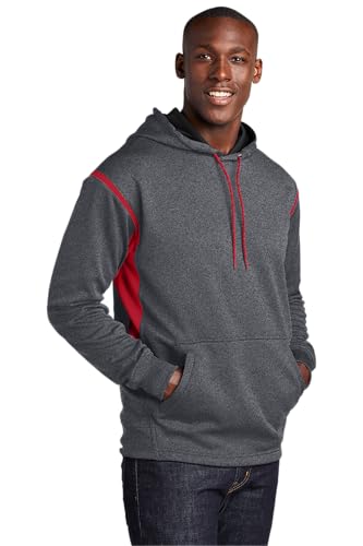 SPORT-TEK Unisex Tech Fleece Colorblock Hooded Sweatshirt4