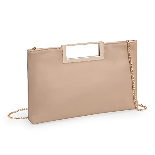 Charming Tailor Fashion Pu Leather Handbag Stylish Women Convertible Clutch Purse (Taupe) #TOP1