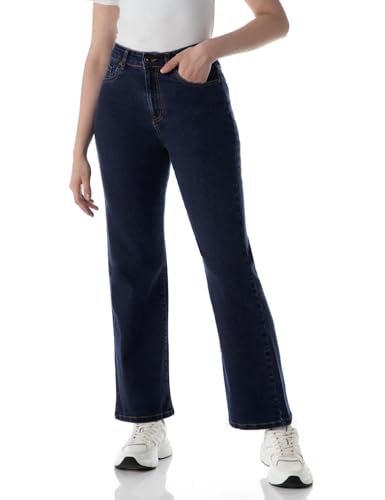 Image of INKD Women's Wide Leg Jeans - High-Rise | Stretchable | Enzyme Wash | Classic 5 Pocket Styling | Jeans for Women (Available in Plus Sizes)