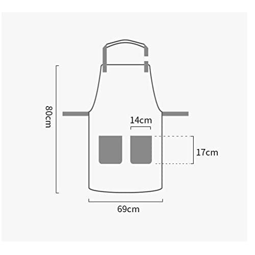 Tablier de cuisine SSDD 8337 en pure coton noir avec sangle réglable - 3