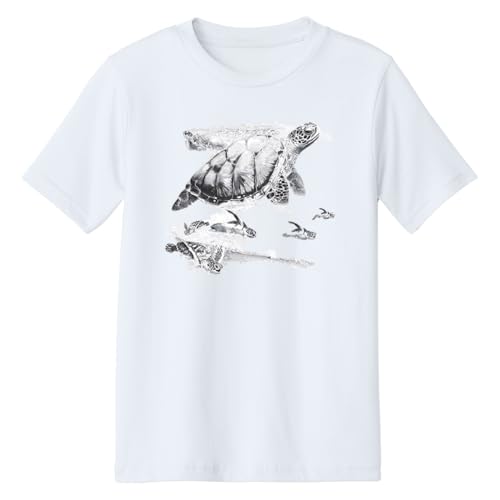 Boys Girls Turtles Into The Sea Solar Color Changing Shirt Sun Tee for Youth Size