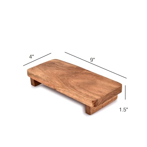 EDHAS Soapdish Acacia Wood Decorative Soap Dispenser Tray for Display Rustic Kitchen Bathroom Counter Sink Organizer for Soap Bottles (22.86cm x 10.16cm x 3.81 cm) - Cosy Home Interiors EDHAS Soapdish Acacia Wood Decorative Soap Dispenser Tray for Display Rustic Kitchen Bathroom Counter Sink Organizer for Soap Bottles (22.86cm x 10.16cm x 3.81 cm) - Image 5