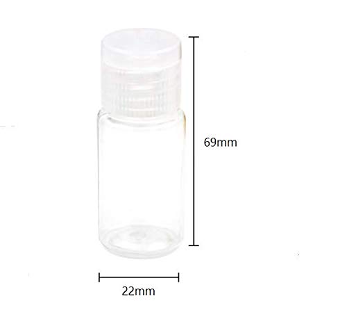 Miniatura 2 de Botella de muestra de plástico vacía de 0.5 fl oz con tapa abatible Vial Vial Jar Pot Container