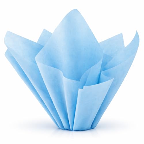 PMLAND 100 Sheets Sky Blue Tissue Paper Bulk, 20x15 Inches Double Sided Color Wrapping Tissue Paper for Gift Wrap Bags Crafts Wedding Party and Holiday Decorations
