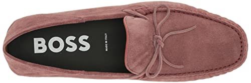 Image of BOSS Women's Suede Slip-on Moccasins with Top Bow Detail