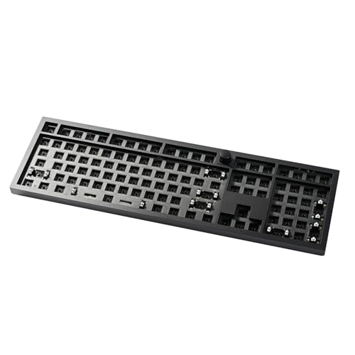 Image of Keychron Q6 Max QMK /VIA Wireless Custom Mechanical Keyboard Barebone Knob Version, Full-Metal Hot-Swappable RGB Backlight 2.4 GHz /Bluetooth /Type-C Wired for Mac /Windows /Linux - Black