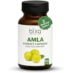 Amla Extract Capsule (Indian Gooseberry, Emblica officinalis) Ideal Vitamin C Supplement | Pure & Natural Super Food Supplement 450 MG Veg Capsules 60 Count (Pack of 1)
