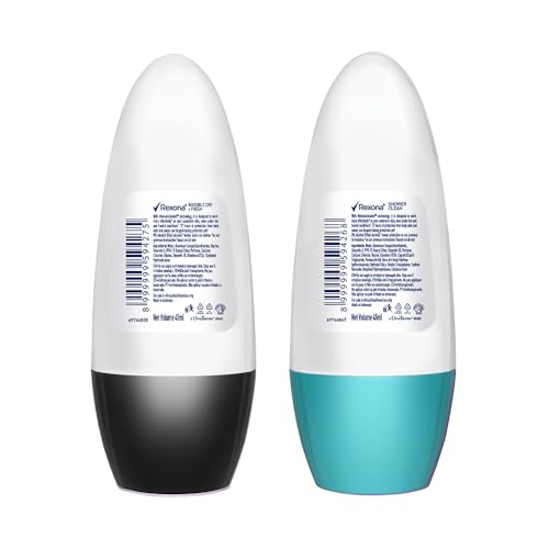 Image of Rexona Roll-On Deodorant | Invisible Dry + Shower Clean Motion Activated Deo for Women | up to 72Hr Freshness | 45 ML each