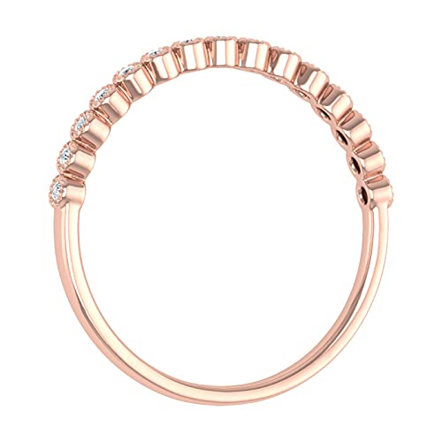 0.08 Carat Diamond Wedding Band Ring in 10K Gold2