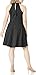 OUGES Women's 2026 Summer Black Halter Neck Sleeveless Tie Back Swing A-Line Sundress Cocktail Dress(Black,XL)