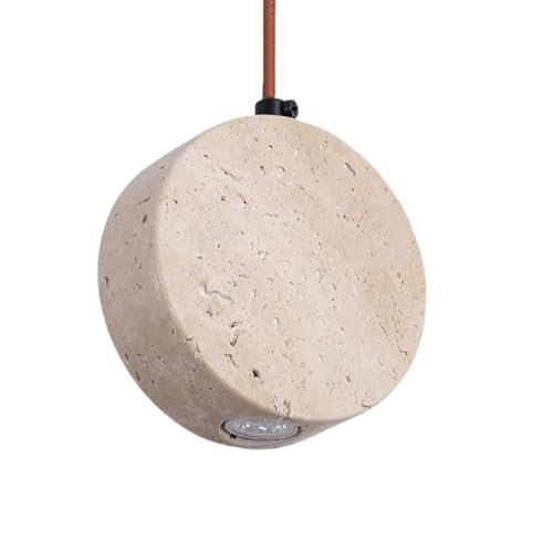 Mini lampe suspendue en pierre naturelle et marbre au charme vintage