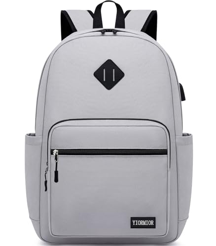 YIORMIOR Mochila Hombre Mujer, Mochila Escolar Ordenador Adolescente Estudiante Universidad Instituto Trabajo Oficina para Portatil 15.6 Pulgadas