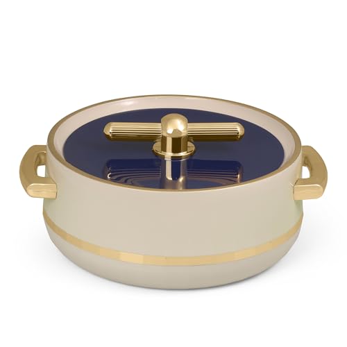 SELVEL Elegance Casserole | Advanced PU Insulation | Elegant Design Hot Pot | Hot Case Keeps Food Hot & Fresh for Hours | Serve Chapati, roti, Biryani and More (Royal Navy Blue, 1700)