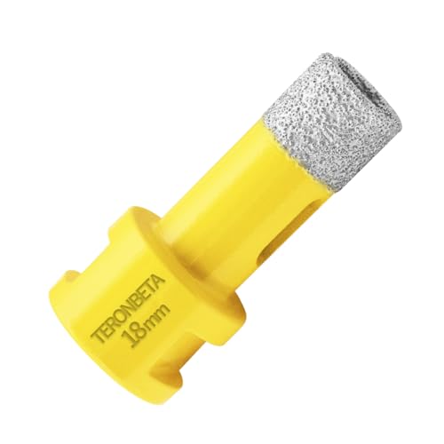 Teronbeta Punta per Trapano Diamantata 18mm, M14 Filetto Vacuum Brasato Foretto Sega a Tazza Diamantata per Piastrelle Porcellana Marmo Ceramica Granito
