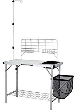 Ozark Trail Portable Camp Kitchen and Sink Table with Lantern Pole