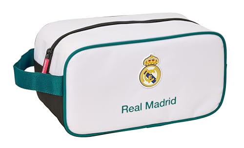 Safta REAL MADRID EQUIPACIÓN 26/27 - Zapatillero Mediano, Multiusos, Portatodo, Deporte, Extraescolares, Fútbol, Cómodo y Versátil, 29x14x15 cm