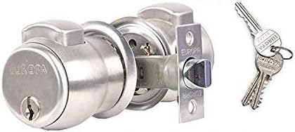 EUROPA Feather Touch Press Button Cylindrical Lock C120SS with 3 Normal Keys, Only for Bed Room