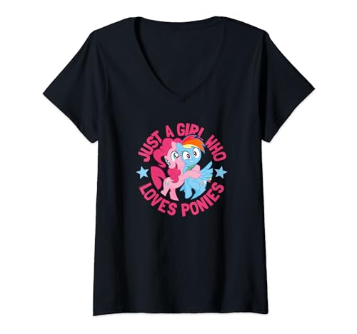 T-shirt My Little Pony col V fille vêtement poney mode décontractée